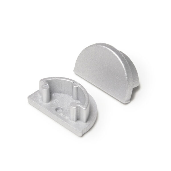Capac terminal ARC12 D Argintiu pentru profil LED TOPMET