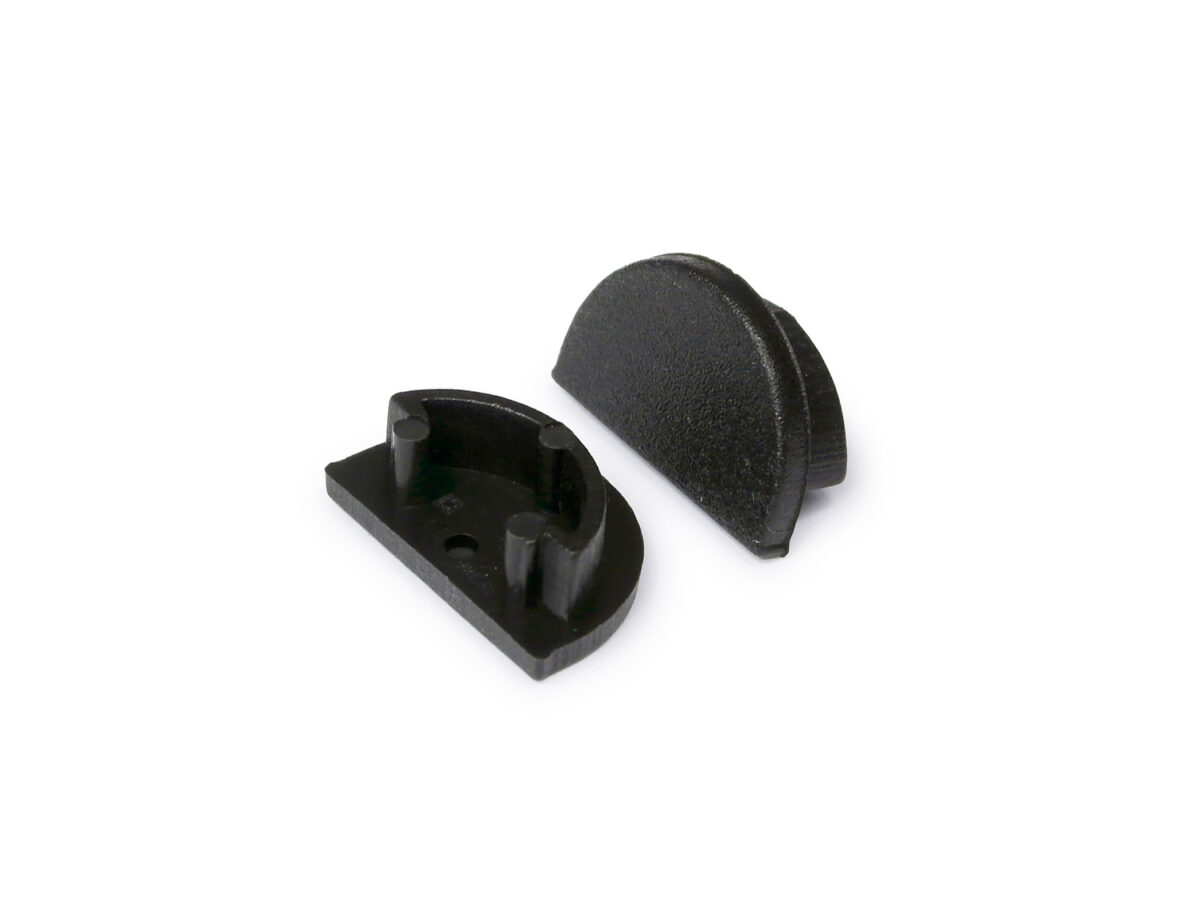 Capac terminal ARC12 D Negru pentru profil LED TOPMET