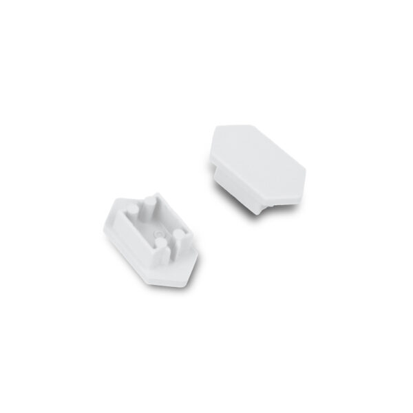 Capac terminal ARC12 DUO Alb pentru profil LED TOPMET