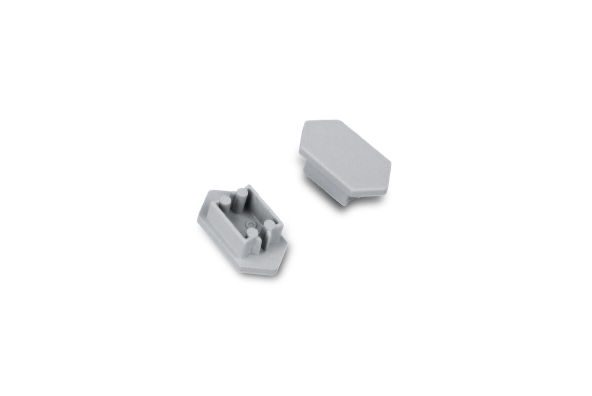 Capac terminal ARC12 DUO Gri pentru profil LED TOPMET