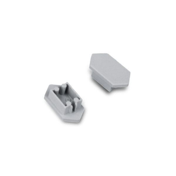 Capac terminal ARC12 DUO Gri pentru profil LED TOPMET