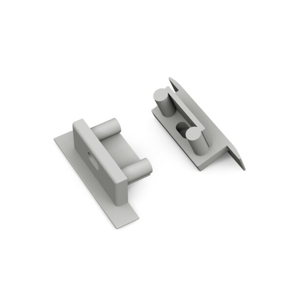 Capac terminal BEGTIN12 gen2 SQ cu gaura Gri pentru profil LED TOPMET