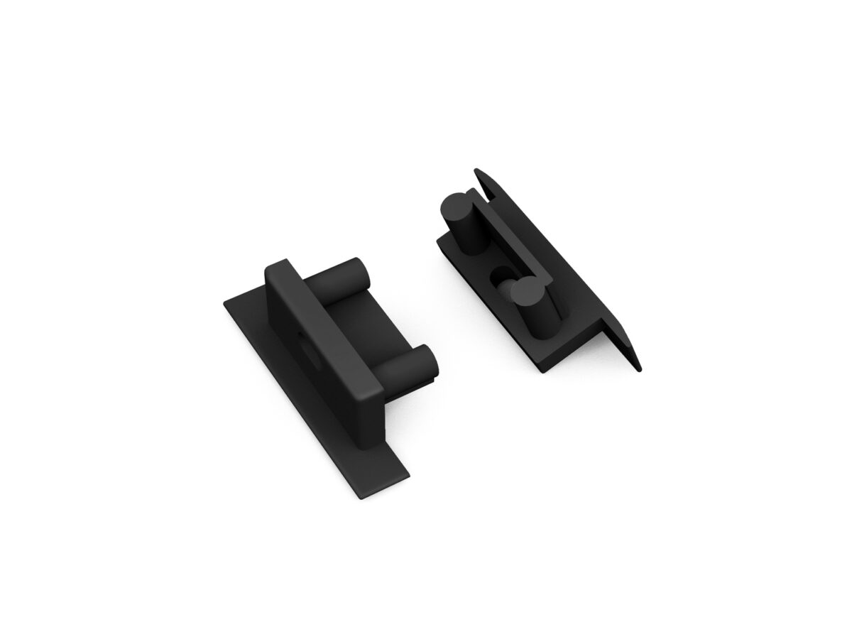 Capac terminal BEGTIN12 gen2 SQ cu gaura Negru pentru profil LED TOPMET