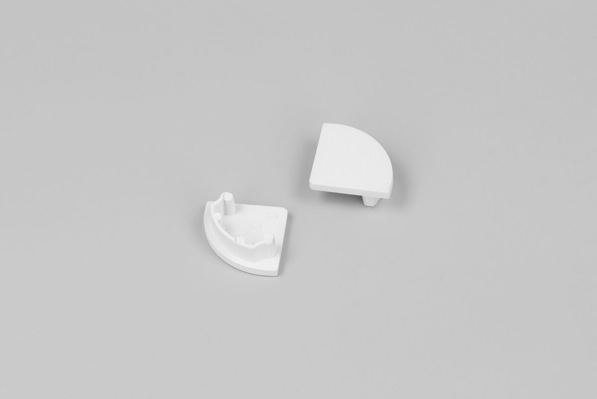 Capac terminal CABI12 D1 Alb pentru profil LED TOPMET