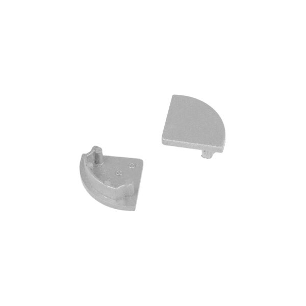 Capac terminal CABI12 D1 Argintiu pentru profil LED TOPMET