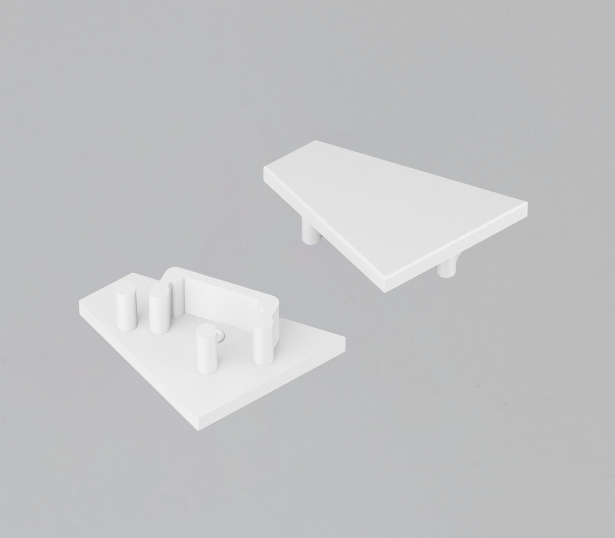 Capac terminal CORNER12.v2 Alb pentru profil LED TOPMET Capac terminal CORNER12.v2 Alb pentru profil LED TOPMET