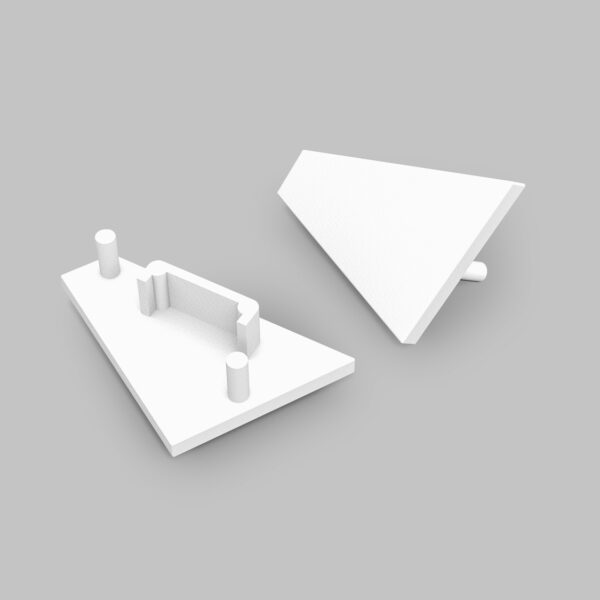 Capac terminal CORNER14 gen2 Alb pentru profil LED TOPMET