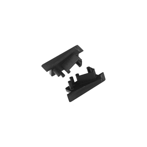Capac terminal DIAGONAL10 cu gaura Negru pentru profil LED TOPMET