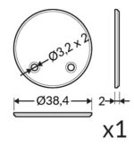 Capac terminal extensie brat capac terminal OVAL20 metal natur alu. [1szt] pentru profil LED TOPMET