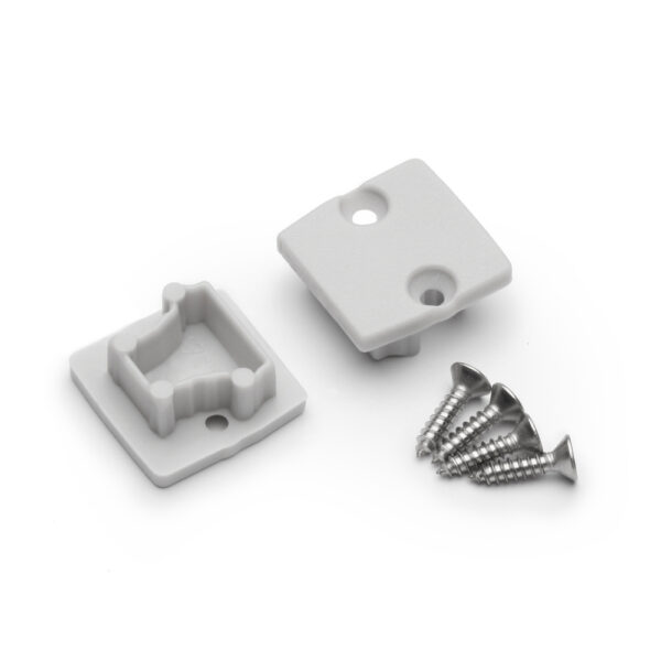 Capac terminal FLOOR12 Gri pentru profil LED TOPMET
