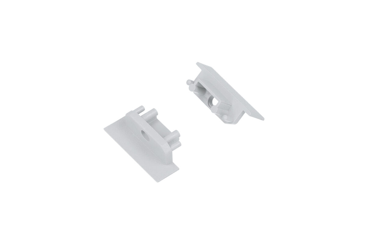 Capac terminal GROOVE10.v2 cu gaura Gri pentru profil LED TOPMET