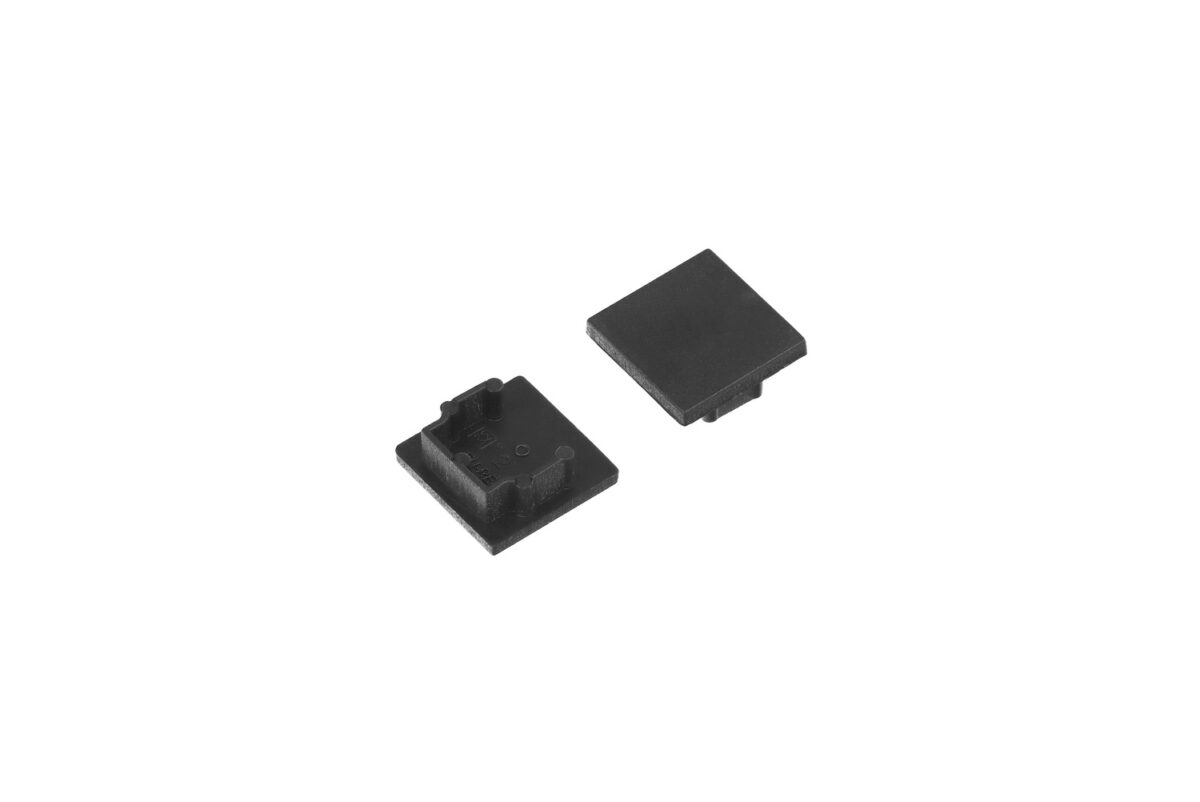 Capac terminal HOOD14 Negru pentru profil LED TOPMET