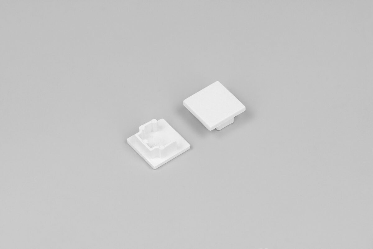 Capac terminal LEVEL12 Alb pentru profil LED TOPMET