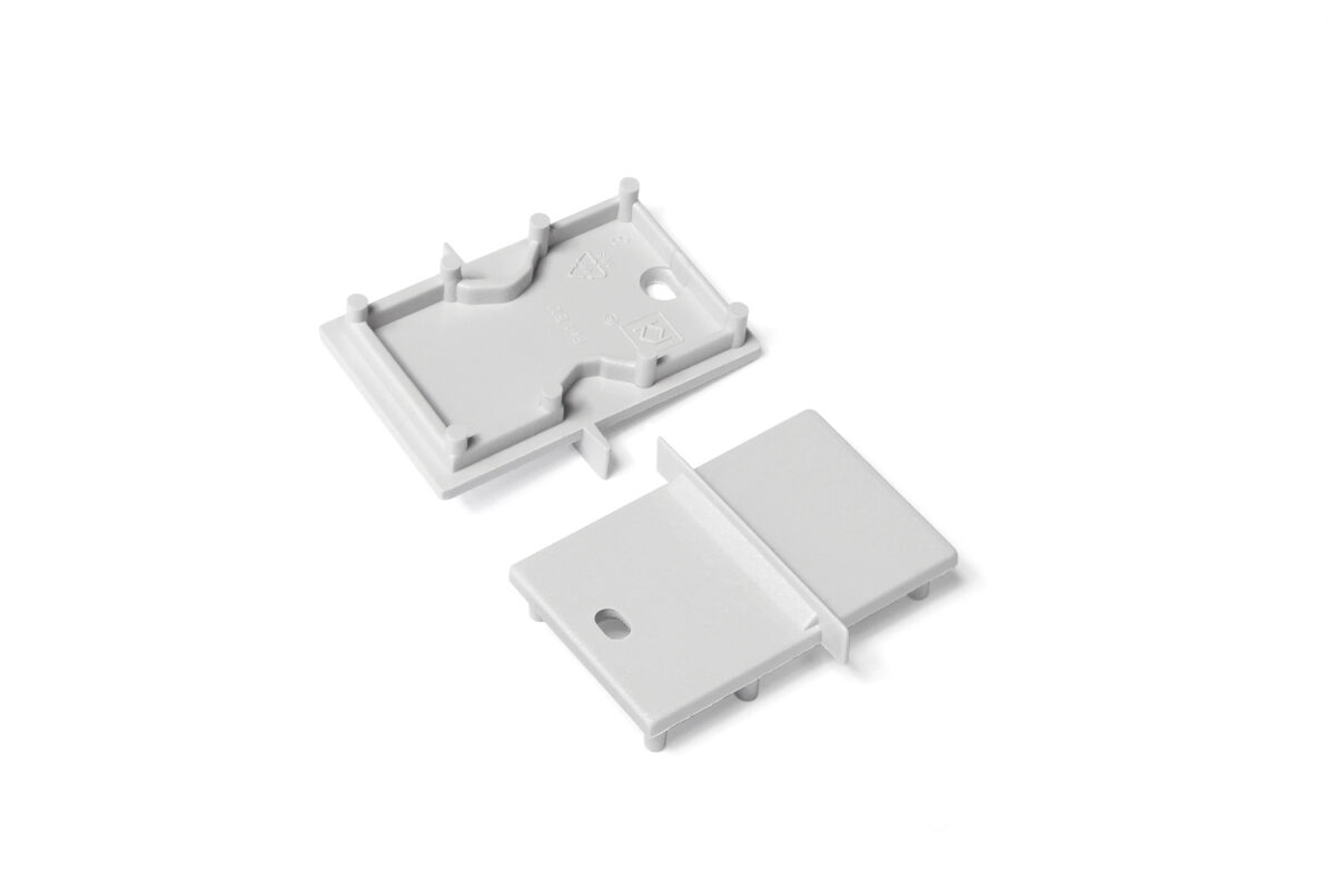 Capac terminal LINEA-IN20-E7 cu gaura Gri pentru profil LED TOPMET Capac terminal LINEA-IN20-E7 cu gaura Gri pentru profil LED TOPMET