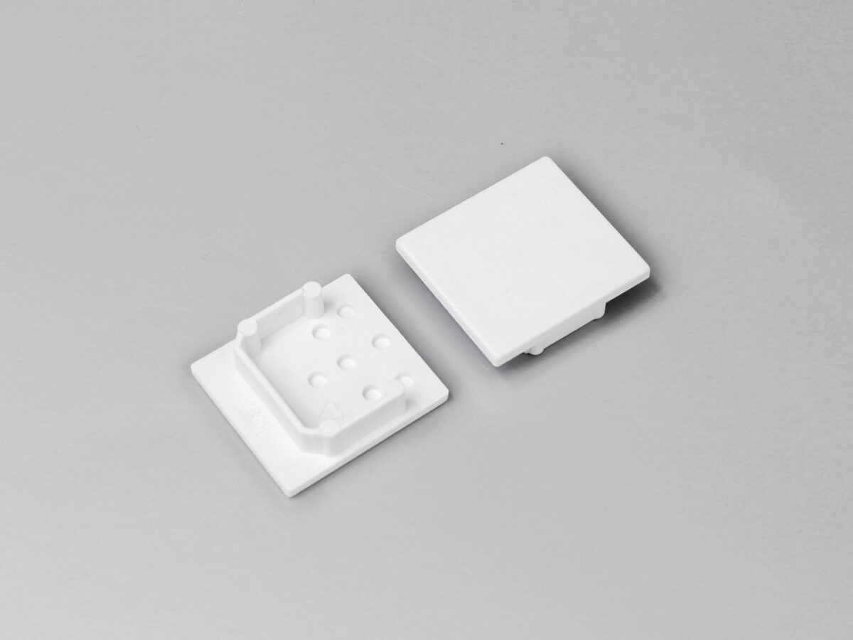 Capac terminal LINEA20 Alb pentru profil LED TOPMET
