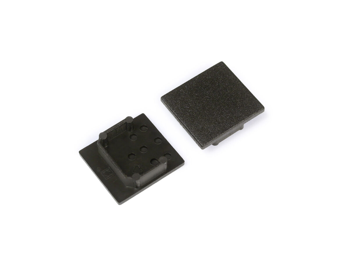 Capac terminal LINEA20 Negru pentru profil LED TOPMET