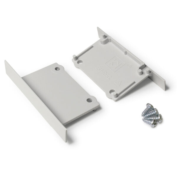 Capac terminal PHIL recessed Gri pentru profil LED TOPMET
