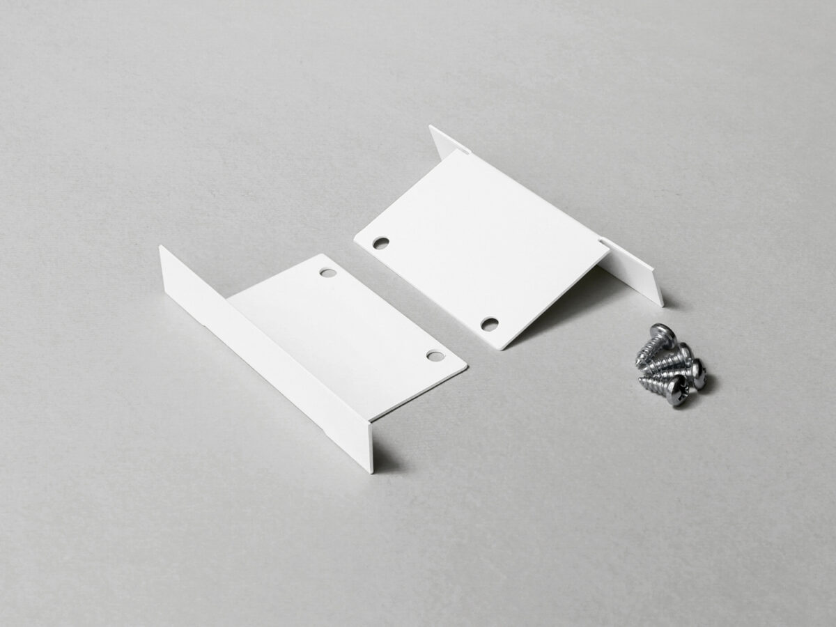 Capac terminal PHIL recessed metal Alb pentru profil LED TOPMET