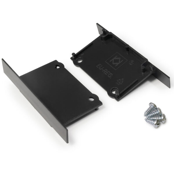 Capac terminal PHIL recessed Negru pentru profil LED TOPMET