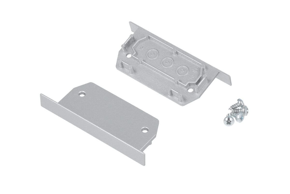 Capac terminal PHIL.v2 recessed Argintiu pentru profil LED TOPMET Capac terminal PHIL.v2 recessed Argintiu pentru profil LED TOPMET