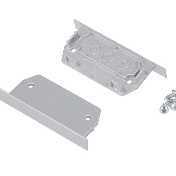 Capac terminal PHIL.v2 recessed Argintiu pentru profil LED TOPMET