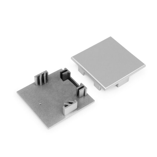 Capac terminal PHIL53 Argintiu pentru profil LED TOPMET