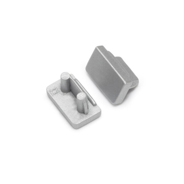 Capac terminal SLIM8 Argintiu pentru profil LED TOPMET