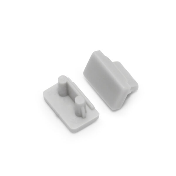 Capac terminal SLIM8 Gri pentru profil LED TOPMET