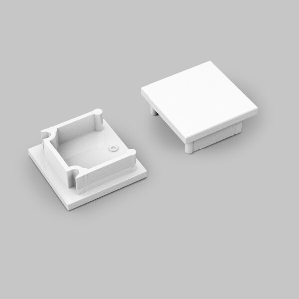 Capac terminal SMART16-BC3 Alb pentru profil LED TOPMET