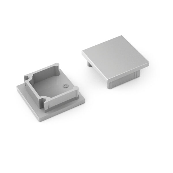 Capac terminal SMART16-BC3 Argintiu pentru profil LED TOPMET