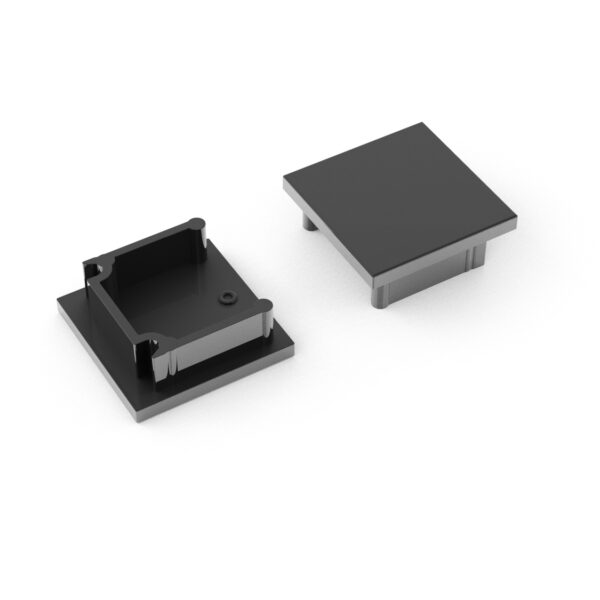 Capac terminal SMART16-BC3 Negru pentru profil LED TOPMET
