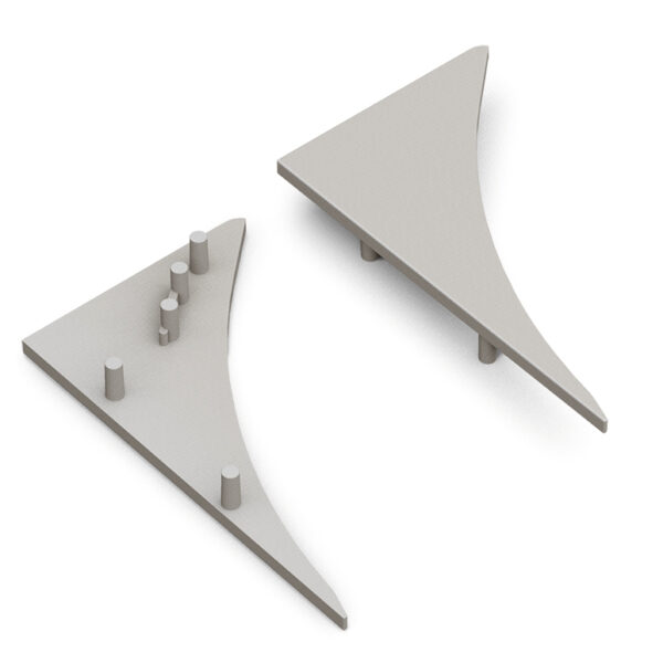 Capac terminal SMOOTH12 Gri pentru profil LED TOPMET