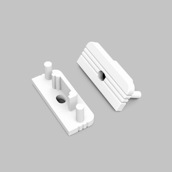 Capac terminal SURFACE10 gen2 cu gaura Alb pentru profil LED TOPMET