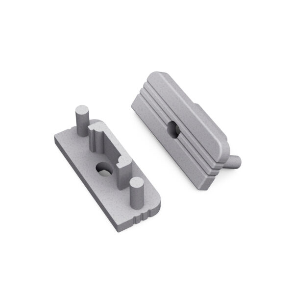 Capac terminal SURFACE10 gen2 cu gaura Argintiu pentru profil LED TOPMET