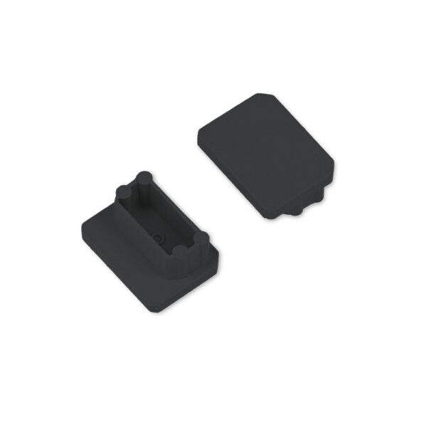 Capac terminal UNI-TILE12 Negru pentru profil LED TOPMET