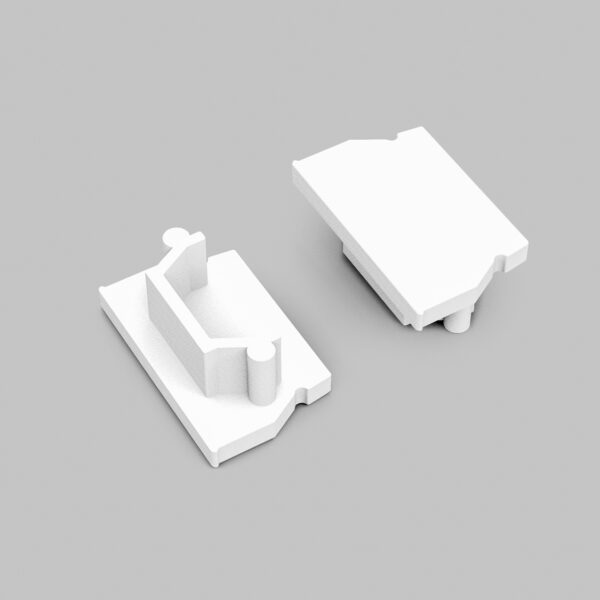 Capac terminal UNI12 gen2 Alb pentru profil LED TOPMET