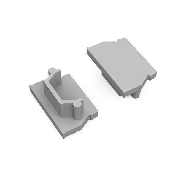 Capac terminal UNI12 gen2 Gri pentru profil LED TOPMET