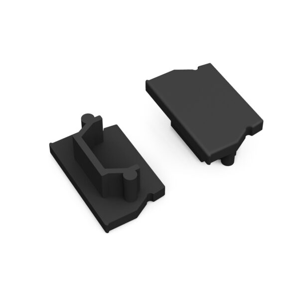 Capac terminal UNI12 gen2 Negru pentru profil LED TOPMET