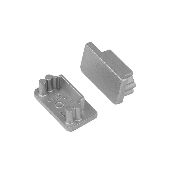 Capac terminal UNI14 Argintiu pentru profil LED TOPMET
