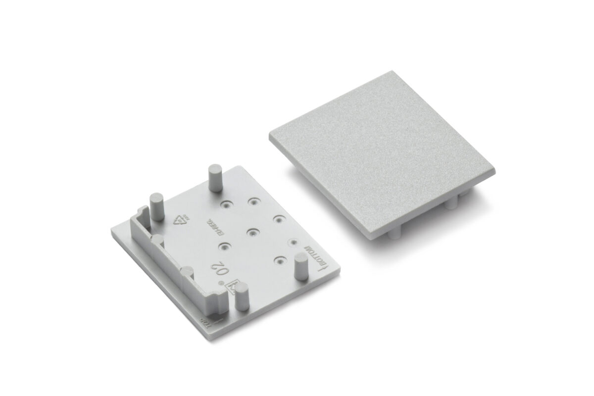 Capac terminal VARIO30-02 Gri pentru profil LED TOPMET
