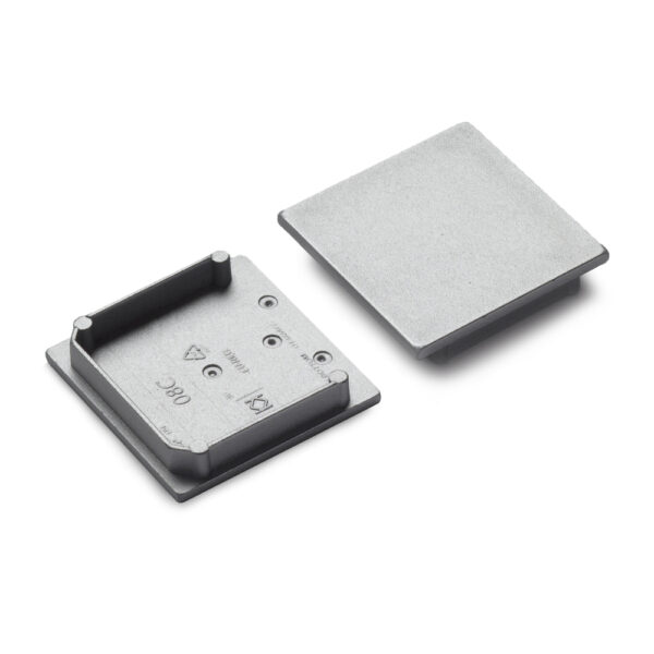 Capac terminal VARIO30-08C Argintiu pentru profil LED TOPMET