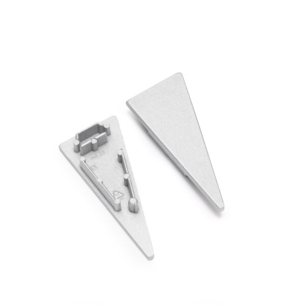 Capac terminal WALLE12 Argintiu pentru profil LED TOPMET
