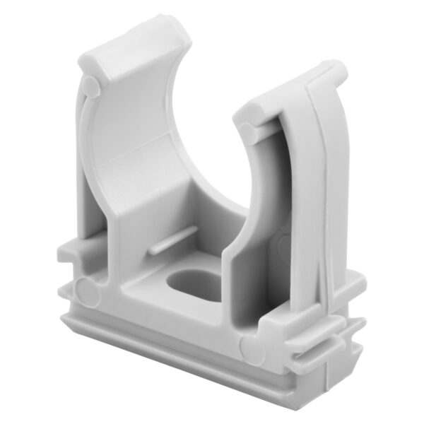 Clema de Fixare cu Sa din Polimer Rezistent la Socuri - Pentru Conducte Externe Ø 50MM - Gri RAL 7035
