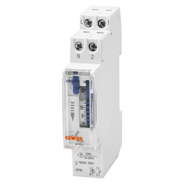 Comutator de Timp Zilnic Compact - Fara Rezerva de Incarcare - 1 Contact NO - 1 Modul