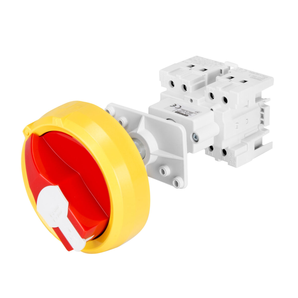 Comutator Rotativ - Pentru Tabloul de Distributie - Comanda - Buton Rosu cu Lacat - 4P 5M EN50022 63A - IP65