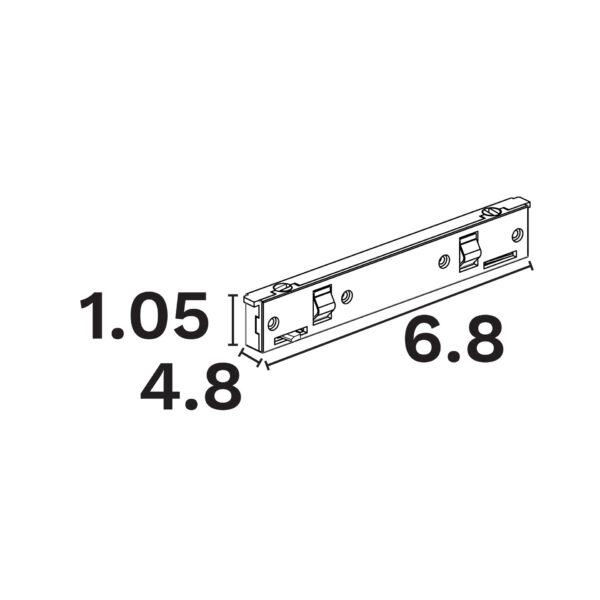 Conector 5Mm, Negru si Aluminiu Nova Luce