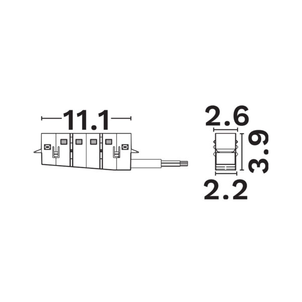 Conector Breda Flexible, Negru si Aluminiu Nova Luce