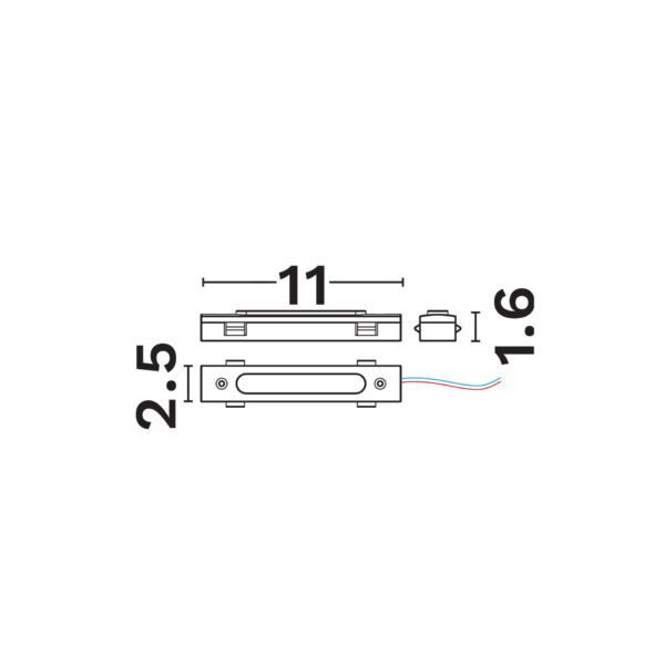 Conector Buxton, Negru si Aluminiu Nova Luce