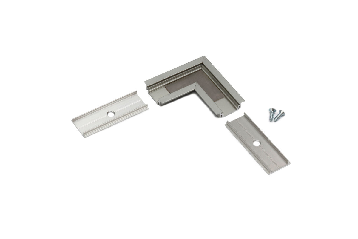 Conector GROOVE10 90 grade Anodizat pentru profil LED TOPMET