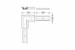 Conector GROOVE10 90 grade Negru Anodizat pentru profil LED TOPMET